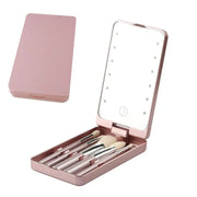 Foldable Makeup Mirror With Light With LED